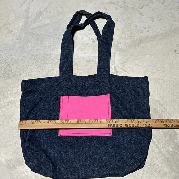 Vintage 1990s Body Glove Denim Purse Gym Bag Neo Jean Y2K Beach Neon